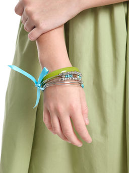 Браслет (кольца) PR3344 бирюза/салатовый