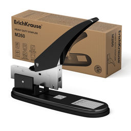 АКЦИЯ Цена за 1 шт. Степлер мощный №23 ErichKrause до 210 листов, черный (в коробке по 1 шт.)