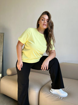 Футболка базовая_715/желтый