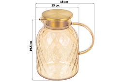 Кувшин 1,8 л 18*13*19,5 см Crystal glass золото+метал.крышк. с силик.уплотнит, ионное покр - Elan gallery фото 2