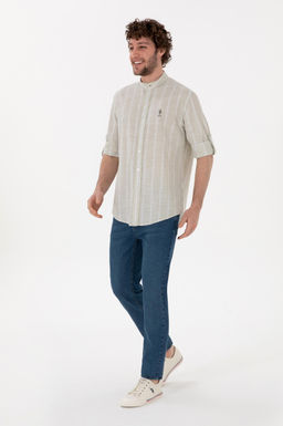 Erkek A__k Haki Uzun Kollu G_mlek Sepette S_rpriz _ndirim - U.s. polo assn фото 4