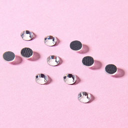 Цена за 6 шт. Стразы термоклеевые «Круг», стеклянные, d=4 мм, 100 шт., цвет серебряный