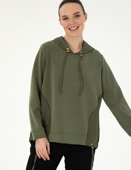 Haki Comfort Fit Modal Kuma_ Sweatshirt