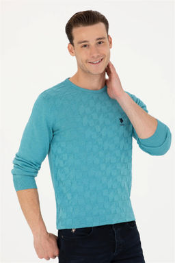 U. S. Polo Assn Мужской базовый свитер Petrol - U.s. polo assn фото 3