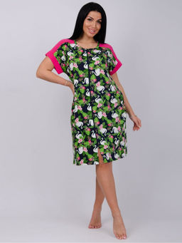 Халат "Анастасия" лебеди, трикотаж