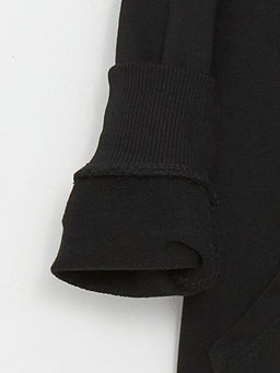 Kap??onlu Basic Uzun Kollu K?z ?ocuk Fermuarl? Sweatshirt