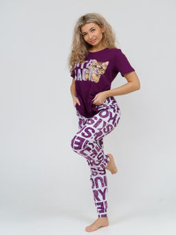 775/2 Пижама "Буквы/фиолетовый"