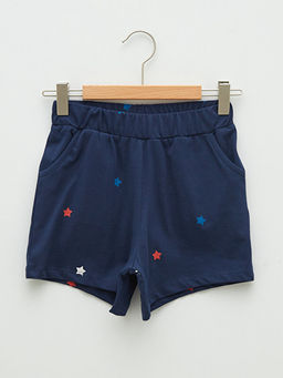 Beli Lastikli Bask?l? K?z ?ocuk ?ort