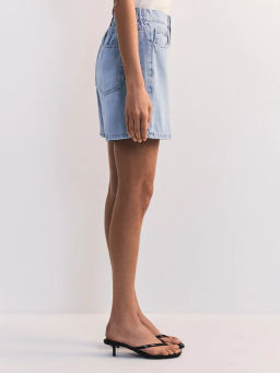 Джинсовые шорты А-силуэта с эластичным поясом ZR2605092306-101 / Zarina