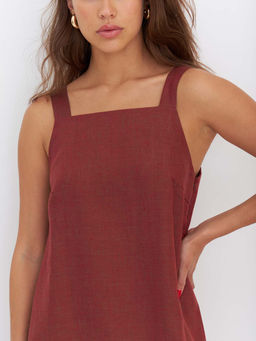 Сарафан длинный D010 1_RED/Красный