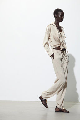 FLOWING PYJAMA-STYLE TROUSERS - Zara фото 15