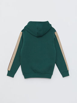 Kap??onlu Bask?l? Uzun Kollu Erkek ?ocuk Sweatshirt - Waikiki фото 2