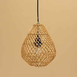 Светильник потолочный из ротанга «Капля», 1×120 Вт, Е27, 22×22×26 см