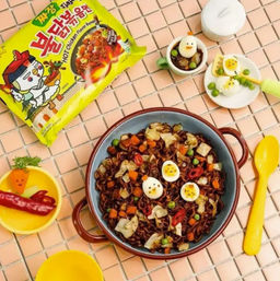 Лапша быстрого приготовления острая со вкусом курицы и соуса чачжанмен, 140г/5шт/700гр - Sweet Joys фото 3