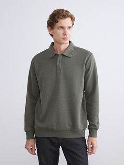 Polo Yaka Erkek Sweatshirt