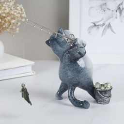 Фигурка Кот рыбак 13,5 см / YX71093 /уп 24/ - Галеонтрейд фото 2