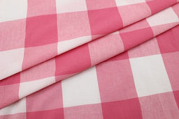 Вареный (стираный) хлопок Клетка (6.2*7.2см) цв.розовый коралл, ш.2.5м, хлопок-100%, 115гр/м.кв - Купава фото 4