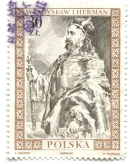 Марка Король Владислав I Герман 1989 год Польша