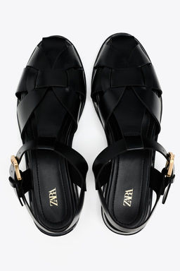 FLAT CAGE SANDALS - Zara фото 11
