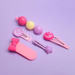 Набор заколок для волос "Смайлики" в пакете