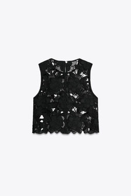 FLORAL CROCHET TOP - Zara фото 6