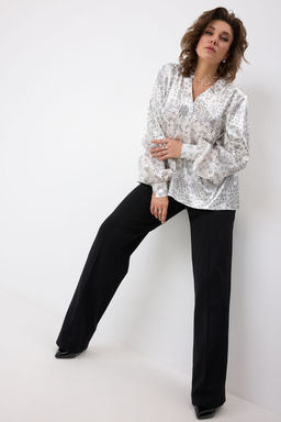 Блуза BegiModa 4146 круги на белом