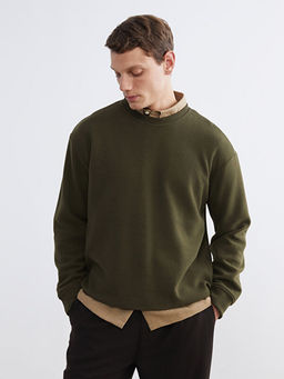 Bisiklet Yaka Erkek Sweatshirt