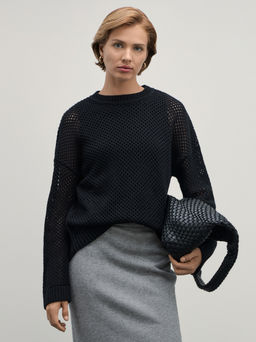 Джемпер ажурный из хлопка / Zarina