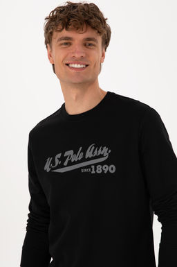 Erkek Bisiklet Yaka Regular Fit Siyah Sweatshirt - U.s. polo assn фото 2