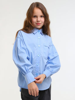 Рубашка для девочек - Синий мир фото 2