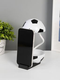 Ночник подставка под телефон "Футбольный мяч" 4хLED 3Вт 5V USB АКБ 2 режима 9,5х12,5х10 см   1091621