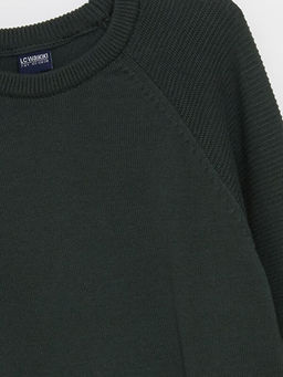 Bisiklet Yaka Basic Uzun Kollu Erkek ?ocuk Triko Kazak - Waikiki фото 2