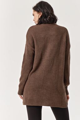 Туника вязаная горький шоколад