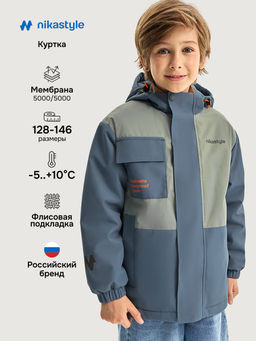 Куртка 4м5326 деним/фисташка