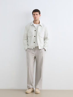 Куртка мужская Loose Fit из габардина рубашечный воротник