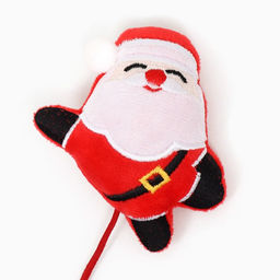 Игрушка-дразнилка для кошек Дед мороз, с бубенчиком - Пижон фото 9