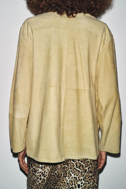 LIMITED EDITION SUEDE LEATHER POCKET SHIRT - Zara фото 21