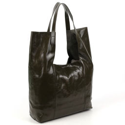 Женская мягкая кожаная сумка шоппер 0054-6