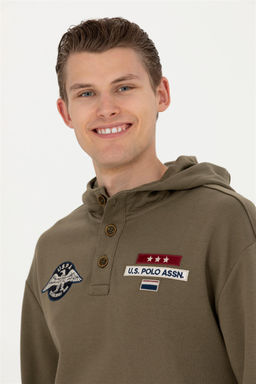 Мужской свитшот цвета хаки - U.s. polo assn фото 8