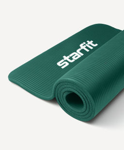 Коврик для йоги и фитнеса STARFIT FM-301 NBR, 1,2 см, 183x61 см, изумрудный фото 3