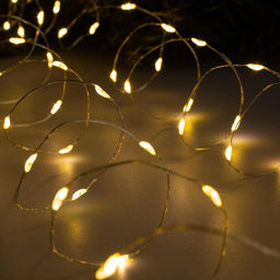 Гирлянда Нить 5 м роса, IP20, серебристая нить, 100 LED, 2 режима, батарейка AAх3 (не в комплекте), свечение тёплое белое - Luazon lighting фото 4