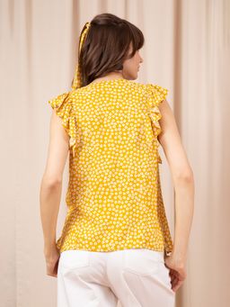 Блуза из вискозы с цветочным принтом - Priz фото 6