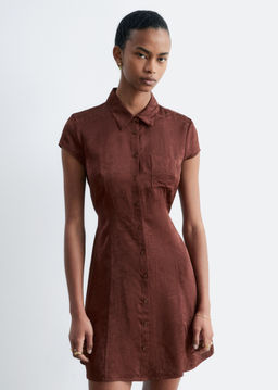 Minivestido camisero de jacquard - H&m фото 6