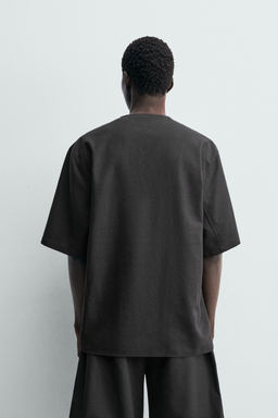 CAMISA POLO CON LINO / Negro - Zara фото 3