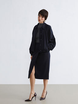 Beli Fermuarl? ?izgili Etek