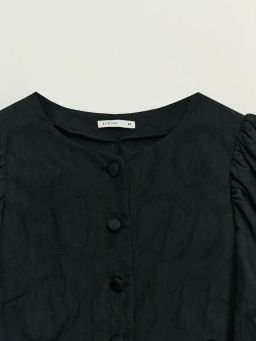 Топ с рукавами-буфами из жаккарда / Zarina