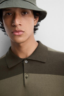 STRIPED KNIT POLO SHIRT - Zara фото 6