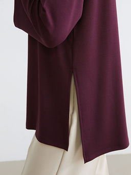 Bisiklet Yaka Oversize Kad?n Sweatshirt Tunik