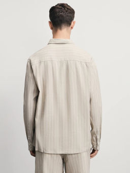 Рубашка relax fit со льном / Zarina  фото 6