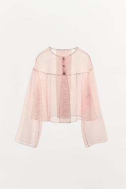 ORGANZA JACKET WITH RHINESTONE BUTTONS - Zara фото 11